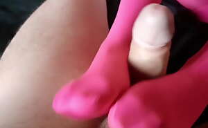 Laura XXX model 2021 footjob unaffected by pink nylon