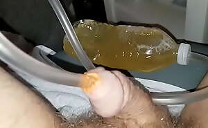 Orange Blister Sealed Hose In Pisshole Inlay Bottled Piss Squeeze Foot Bubbles